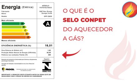 O que é o Selo CONPET do aquecedor a gás?